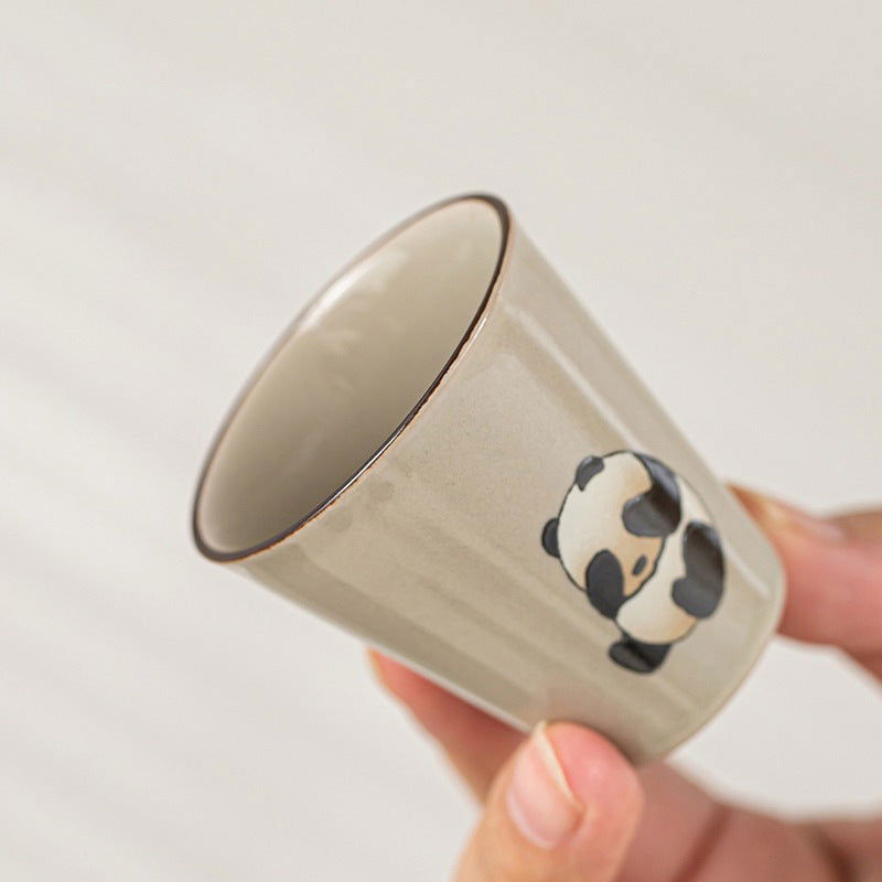 Ceramic Cup Panda Tea Set Household Chinese Style Lovely Single Cup Hostess Cup - Grand Goldman