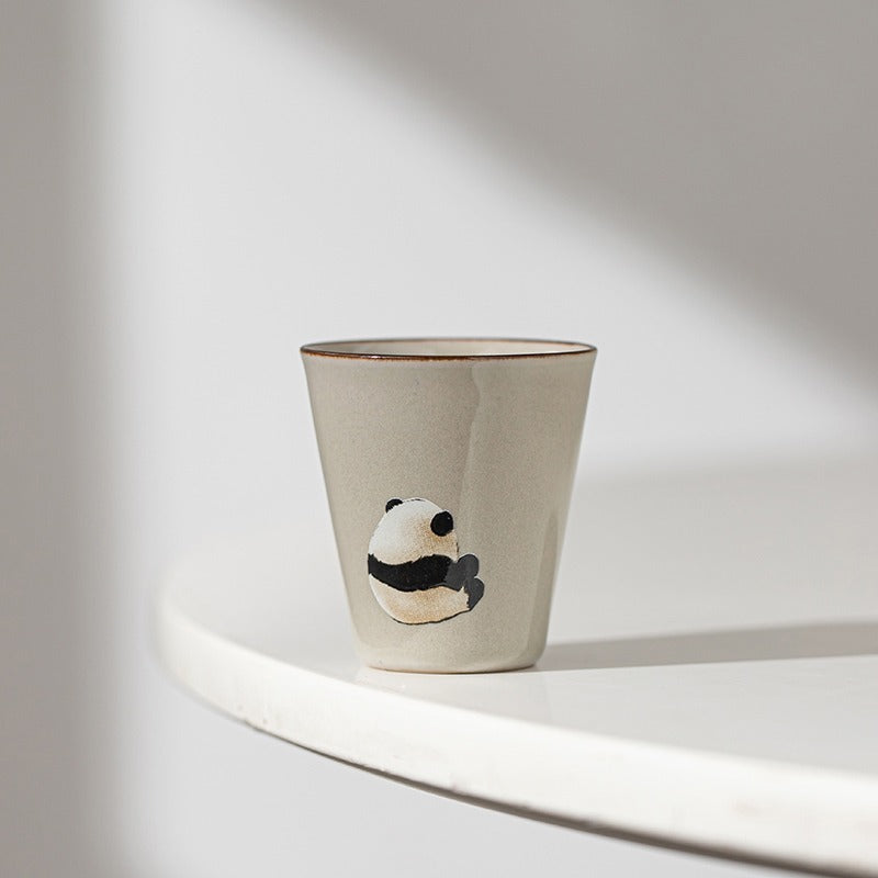 Ceramic Cup Panda Tea Set Household Chinese Style Lovely Single Cup Hostess Cup - Grand Goldman
