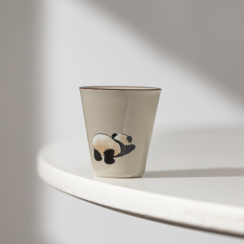 Ceramic Cup Panda Tea Set Household Chinese Style Lovely Single Cup Hostess Cup - Grand Goldman