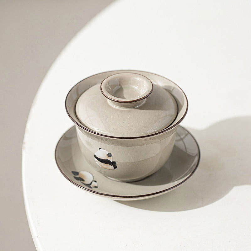 Ceramic Cup Panda Tea Set Household Chinese Style Lovely Single Cup Hostess Cup - Grand Goldman