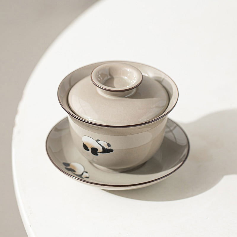 Ceramic Cup Panda Tea Set Household Chinese Style Lovely Single Cup Hostess Cup - Grand Goldman