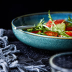 Ceramic Deep Plate Round Dinner Plate Soup Plate - Grand Goldman