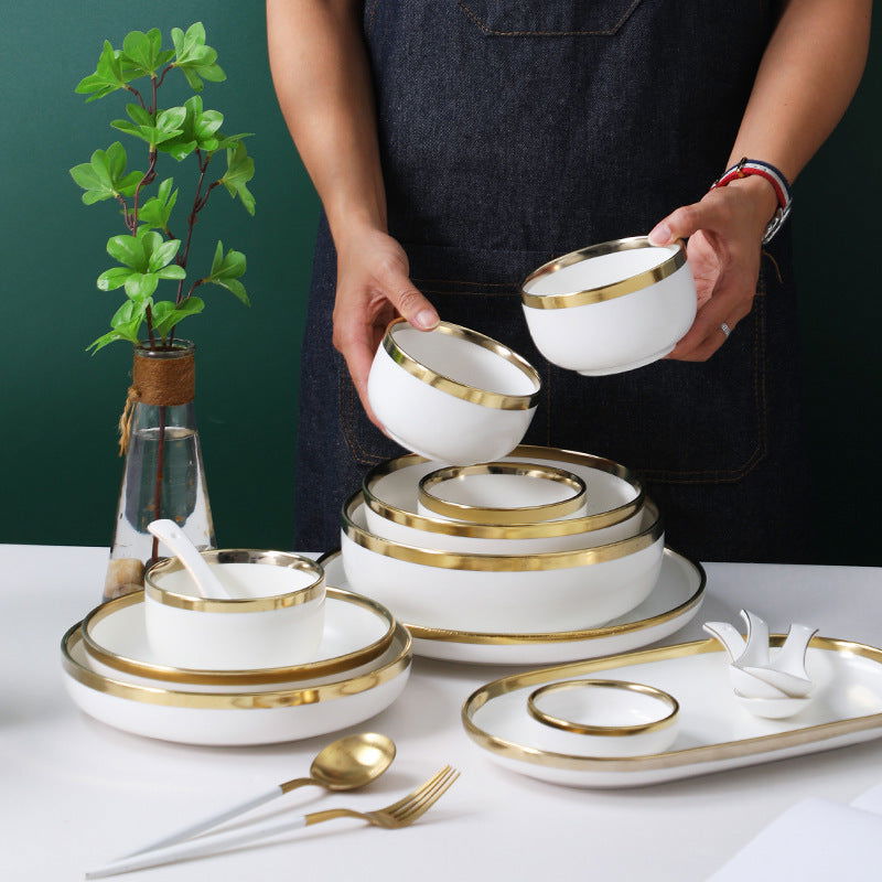 Ceramic Dishes And Tableware Nordic Ins Style Plate Set - Grand Goldman