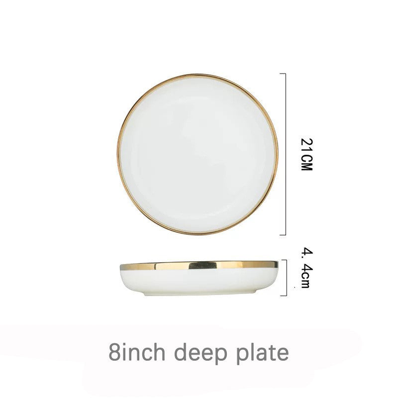 Ceramic Dishes And Tableware Nordic Ins Style Plate Set - Grand Goldman