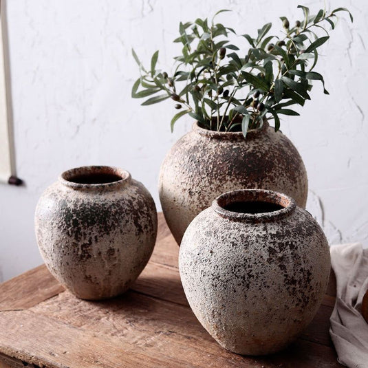 Ceramic Dried Flower Decorative Vase Ornament - Grand Goldman