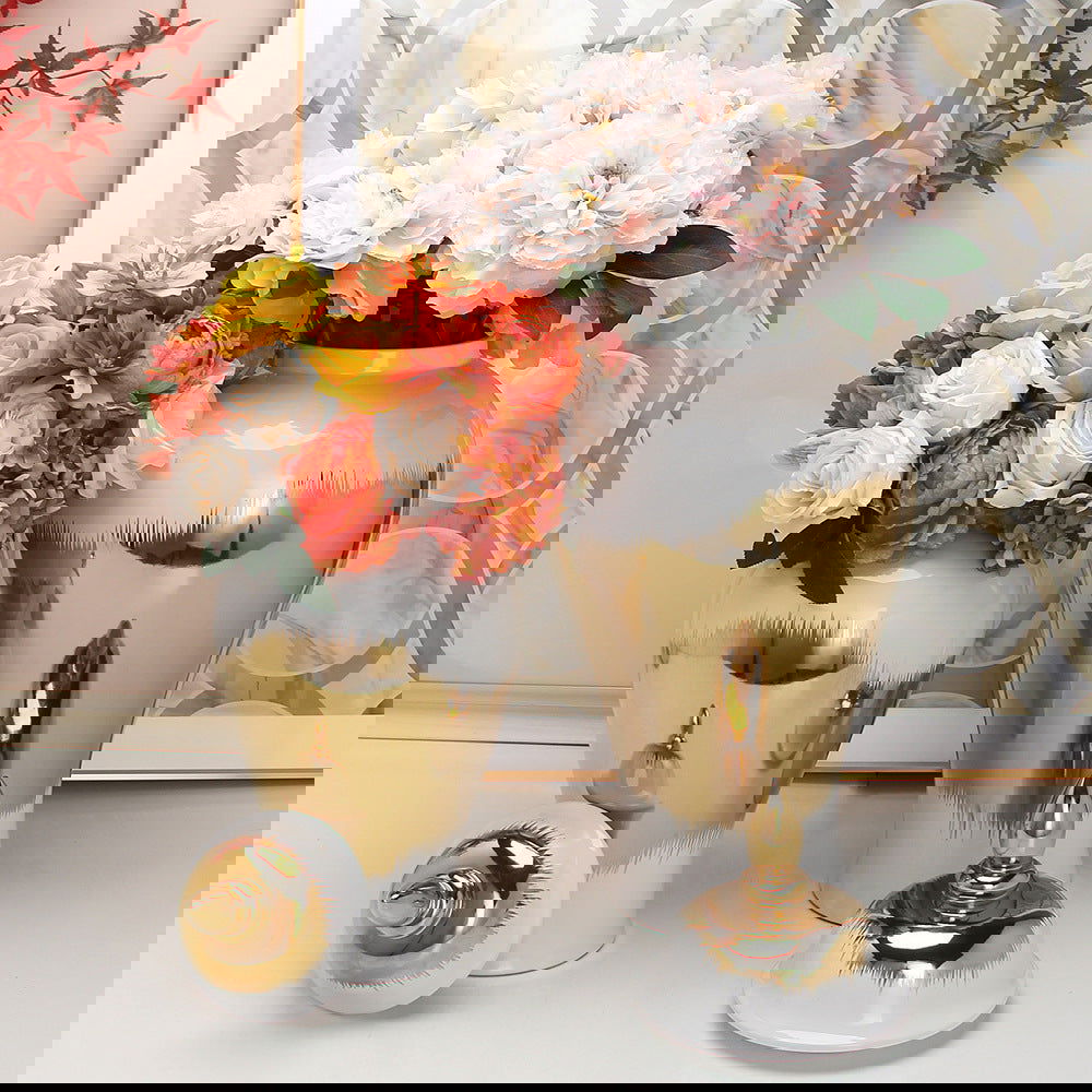 Ceramic General Jar Gold Pattern Porcelain Ginger Pot Storage Tank Flower Vase Home Furnishing Decoration Gold Vintage Bottle - Grand Goldman