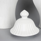 Ceramic General Jar Porcelain Ginger Jar Stripe Sealed Tea Storage Tank with Lid Ceramic Handicraft Ornaments Home Decoration - Grand Goldman