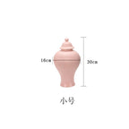 Ceramic General Jar Porcelain Ginger Jar Stripe Sealed Tea Storage Tank with Lid Ceramic Handicraft Ornaments Home Decoration - Grand Goldman