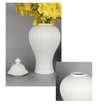 Ceramic General Jar Porcelain Ginger Jar Stripe Sealed Tea Storage Tank with Lid Ceramic Handicraft Ornaments Home Decoration - Grand Goldman