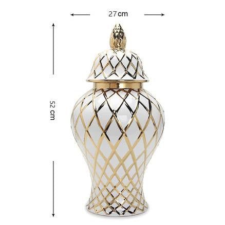 Ceramic Gold General Vase Flower Insert - Grand Goldman