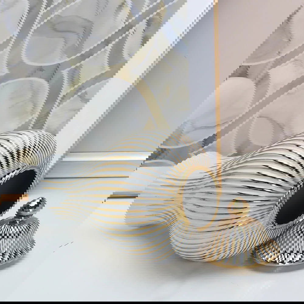 Ceramic Golden General Jar Ginger Jar Candy Storage Jar with Lid Vase Porcelain Crafts Art Decorative Tank Home Decoration - Grand Goldman