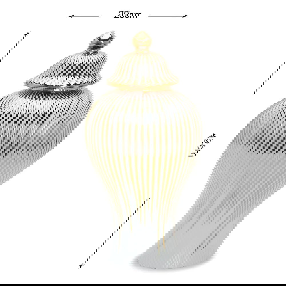 Ceramic Golden General Jar Ginger Jar Candy Storage Jar with Lid Vase Porcelain Crafts Art Decorative Tank Home Decoration - Grand Goldman