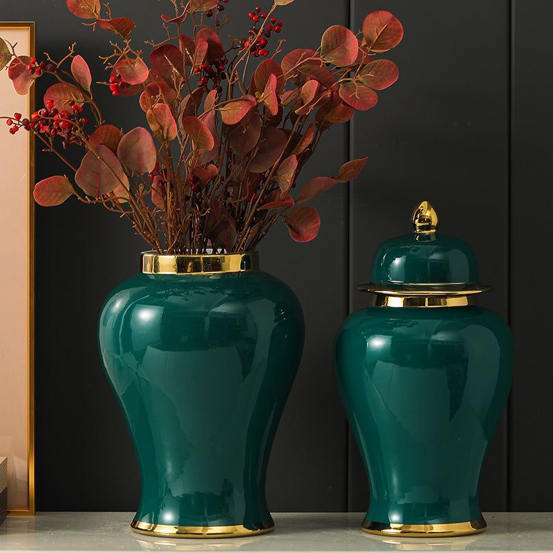 Ceramic Golden General Vase Flower Insert - Grand Goldman