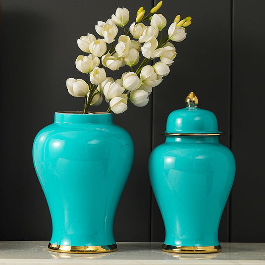 Ceramic Golden General Vase Flower Insert - Grand Goldman