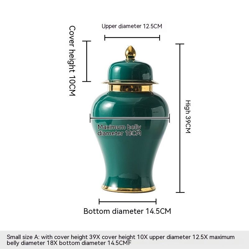 Ceramic Golden General Vase Flower Insert - Grand Goldman