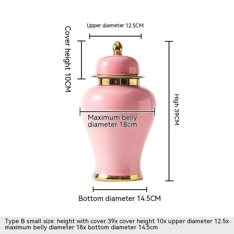 Ceramic Golden General Vase Flower Insert - Grand Goldman