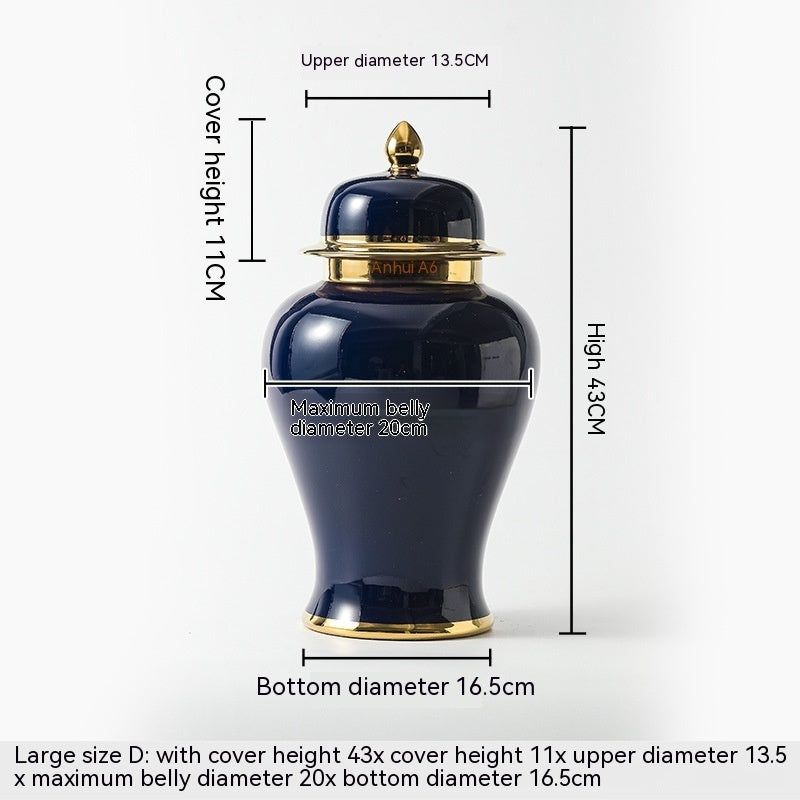 Ceramic Golden General Vase Flower Insert - Grand Goldman