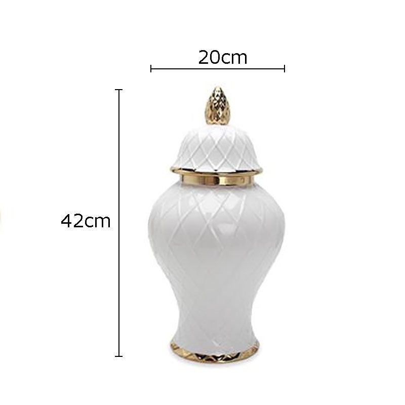 Ceramic Golden General Vase Flower Insert - Grand Goldman