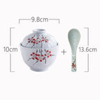 Ceramic Hand-painted 4-inch Japanese Stew Bowl With Cover - Grand Goldman