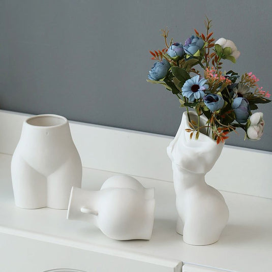 Ceramic Handicraft Decoration Flower Biscuits Body Art Vase Wholesale - Grand Goldman