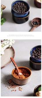 Ceramic Household Seasoning Plate Round Underglaze Japanese Restaurant Dipping Sauce Bowl - Grand Goldman