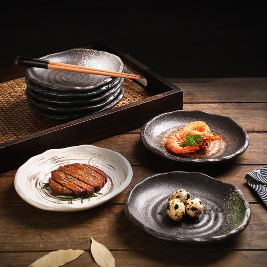 Ceramic Irregular Sushi Snack Plate Home Side Dish Plate Creative Restaurant Tableware - Grand Goldman
