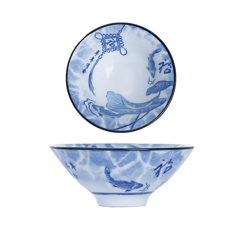 Ceramic Kung Fu Tea Cup Japanese Blue And White Porcelain - Grand Goldman