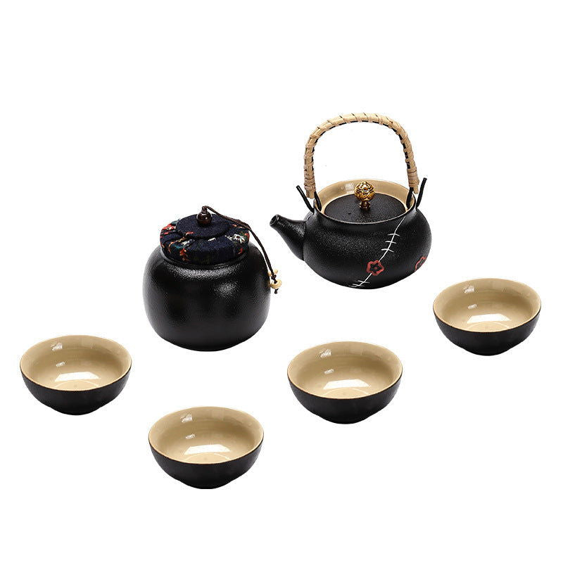 Ceramic Kung Fu Tea Set Black Pottery Liang Xishi Pot - Grand Goldman