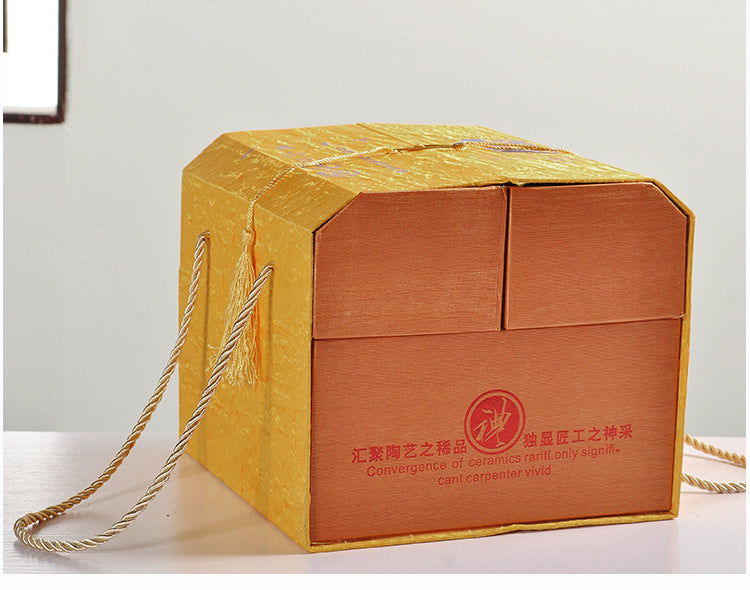 Ceramic Kung Fu tea set with snowflake glaze - Grand Goldman