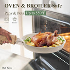 Ceramic Nonstick Pots and Pans Set 19 Piece with Detachable Handle, Induction Dishwasher Oven Safe Cookware Set, RV Kicthen Set Removable Handle, Mocca Taupe - Grand Goldman