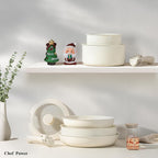 Ceramic Nonstick Pots and Pans Set 19 Piece with Detachable Handle, Induction Dishwasher Oven Safe Cookware Set, RV Kicthen Set Removable Handle, Mocca Taupe - Grand Goldman