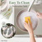 Ceramic Nonstick Pots and Pans Set 19 Piece with Detachable Handle, Induction Dishwasher Oven Safe Cookware Set, RV Kicthen Set Removable Handle, Mocca Taupe - Grand Goldman