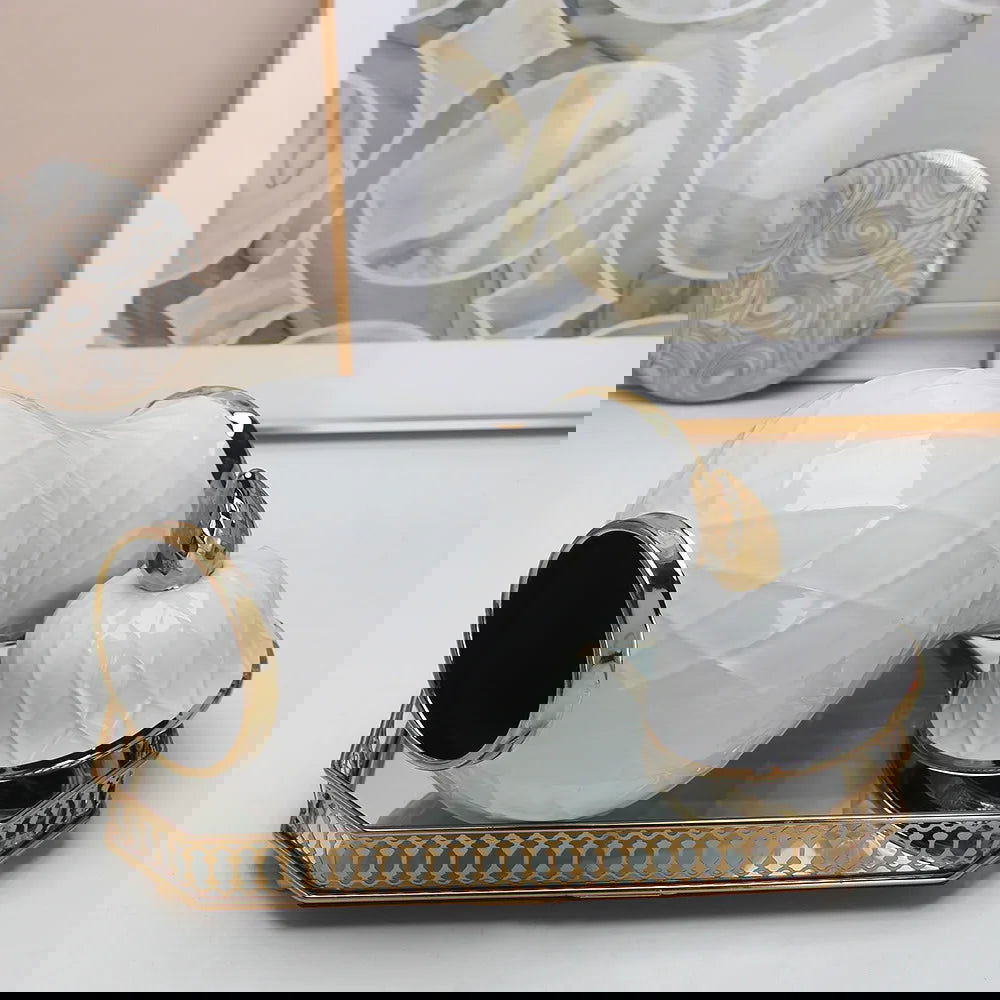 Ceramic Phnom Penh General Jar Rhombus Pattern Ginger Jar Storage Tank Vase with Lid Porcelain Handicraft Ornaments Decoration - Grand Goldman