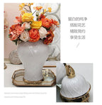 Ceramic Phnom Penh General Jar Rhombus Pattern Ginger Jar Storage Tank Vase with Lid Porcelain Handicraft Ornaments Decoration - Grand Goldman