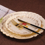 Ceramic Plate Home Creative Round Fruit Plate - Grand Goldman