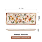 Ceramic Plate Retro Western Foodsteak Large Plate Dish Household Rectangular Plate - Grand Goldman