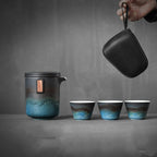 Ceramic Portable Travel Tea Set Outdoor Kung Fu Tea - Grand Goldman