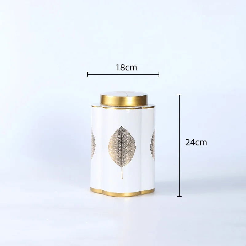 Ceramic Pot Ceramic Vase Ginger Jar Flower Vase Floral Arrangement Accessories Storage Tank Home Decoration Porcelain Bottle - Grand Goldman