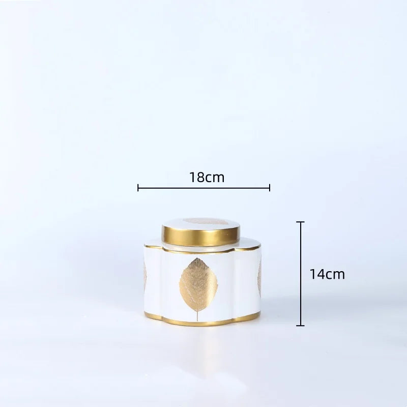 Ceramic Pot Ceramic Vase Ginger Jar Flower Vase Floral Arrangement Accessories Storage Tank Home Decoration Porcelain Bottle - Grand Goldman