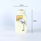 Ceramic Pot Square Ginger Jar Flower Vase Hand-painted Flower and Bird Patterns Storage Tank Home Decoration Accessories - Grand Goldman