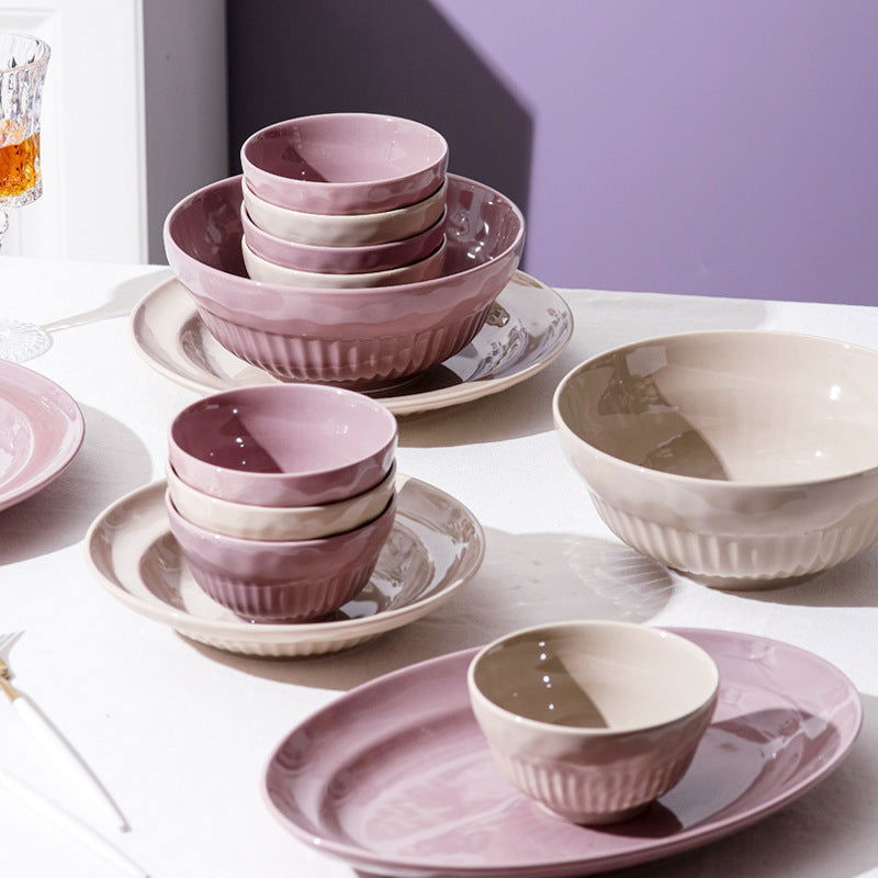 Ceramic Tableware Set Suit Dinner Food Plate - Grand Goldman