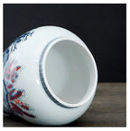 Ceramic Tea Jar Household Moisture-proof Sealed Jar Large Capacity Porcelain Storage Box Food Candy Storage Container Home Decor - Grand Goldman