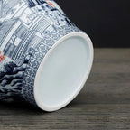 Ceramic Tea Jar Household Moisture-proof Sealed Jar Large Capacity Porcelain Storage Box Food Candy Storage Container Home Decor - Grand Goldman