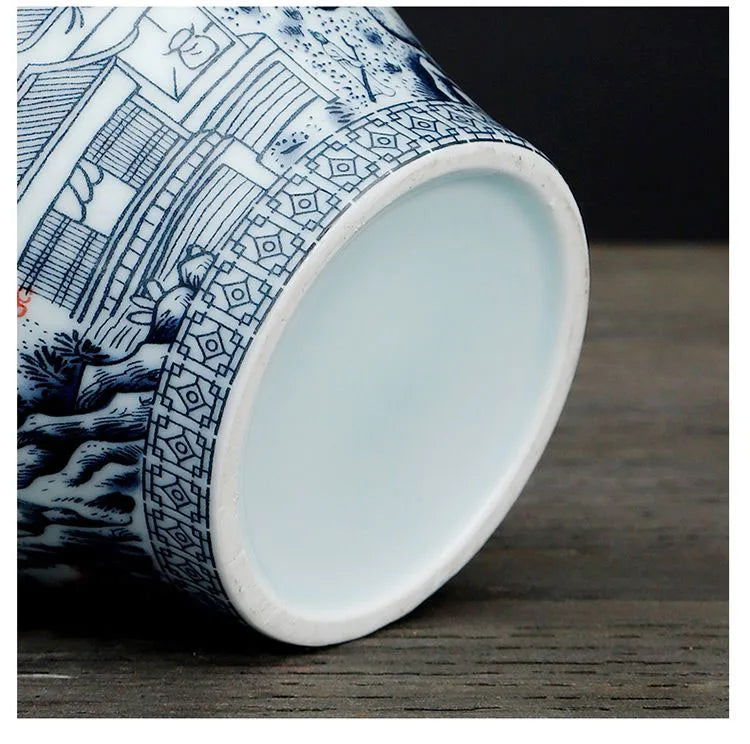 Ceramic Tea Jar Household Moisture-proof Sealed Jar Large Capacity Porcelain Storage Box Food Candy Storage Container Home Decor - Grand Goldman