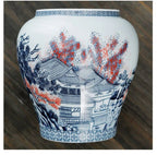 Ceramic Tea Jar Household Moisture-proof Sealed Jar Large Capacity Porcelain Storage Box Food Candy Storage Container Home Decor - Grand Goldman