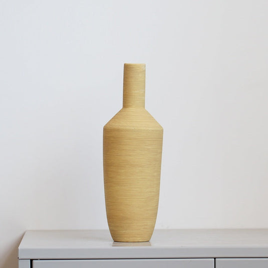 Ceramic Vase Brushed Nordic Modern Minimalist - Grand Goldman