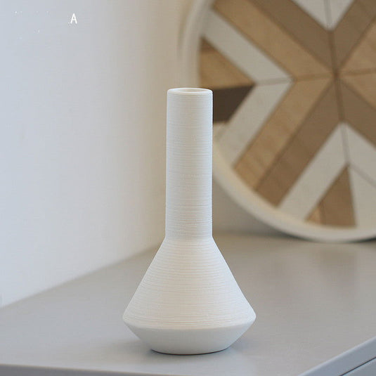 Ceramic Vase Brushed Nordic Modern Minimalist - Grand Goldman