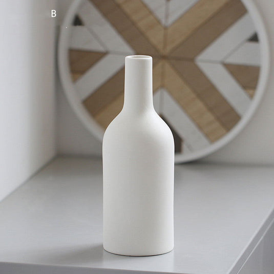 Ceramic Vase Brushed Nordic Modern Minimalist - Grand Goldman