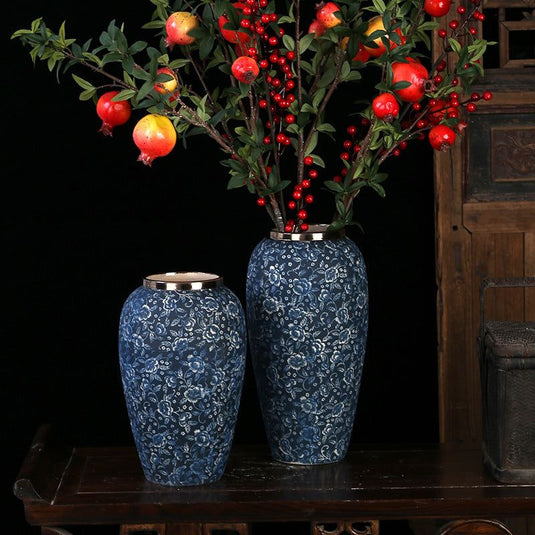 Ceramic Vase Chinese Style Retro Blue And White Porcelain - Grand Goldman