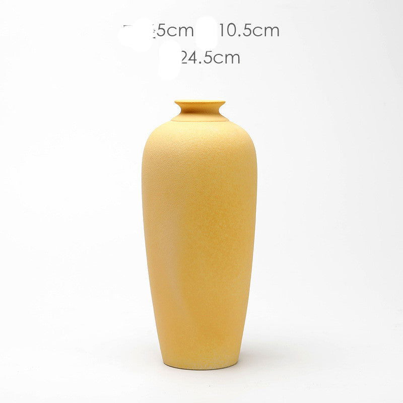Ceramic Vase Creative Living Room Dried Flowers Flower Arrangement Floral Decorations - Grand Goldman
